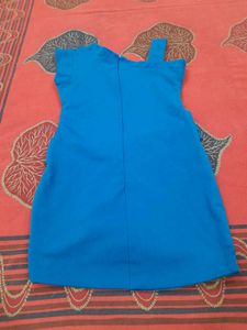 Blue mini dress for little girls
