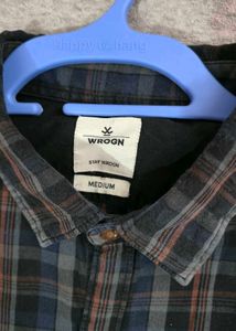 Wrogn Slim Fit Plaid Button-Down Shirt