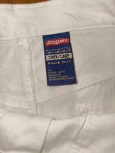 Vintage &#39;Jinglers&#39; White Denim