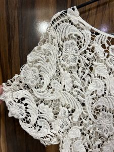Ivory Lace Knit Top