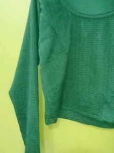 Leaf Green Stretchable Blouse