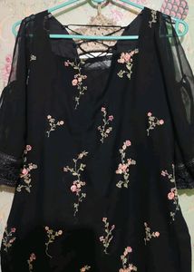 Flower Printed Back Design Suit