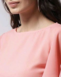 Myntra New Pink RuffleTie Top[FREE HAIR BOW]