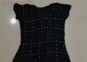Elegant black Embellished Dress