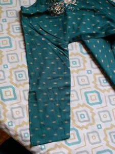 Teal Embellished Kurti