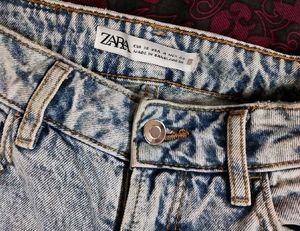 Zara Wide Leg Distressed Jeans