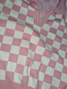 Pink Checkered Top