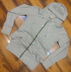 Grey Zip-Up Hoodie