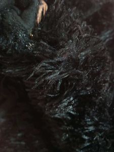 Fuzzy Black Cropped Jacket