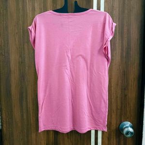 🛍️ Pink Regular Fit Tee ⭐⭐⭐⭐