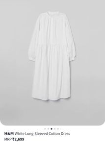 H&amp;m White Shirt Dress