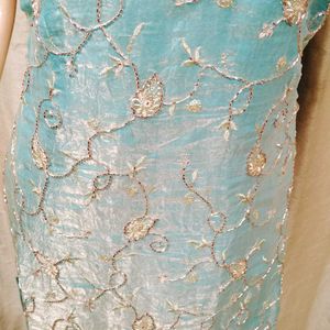 Elegant Teal Kurta plazzo Set