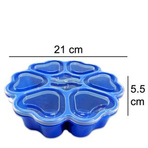 Plastic Heart Shape 7 Sections Spice Box