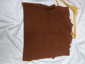 Y2k New Houndstooth Knit Vest 🤎