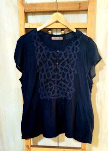 Black Designer Top Size-36