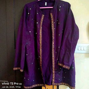 Purple Embellished Blouse