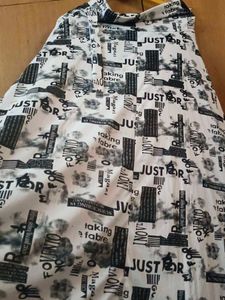 Abstract Print Long Skirt