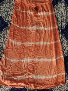Orange Tie-Dye Sundress