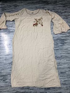 Free Size Kurti Cut Sleeves Look