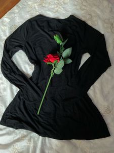 Y2K Black Cotton Shirt