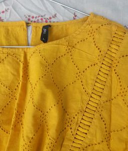 Yellow Peplum Top