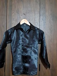 Boy's Black Shiny Shirt