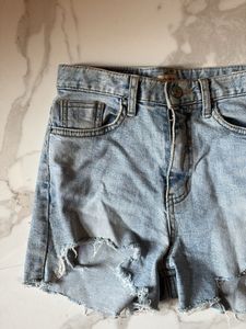 Distressed Denim Shorts