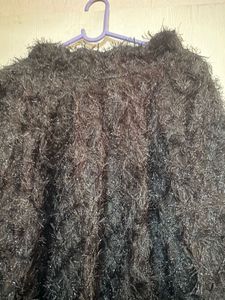 Black Fuzzy Skirt