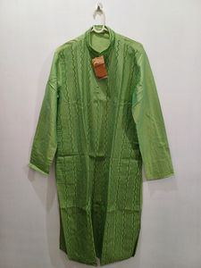 Silk Kurta Chudidar Set (Green)