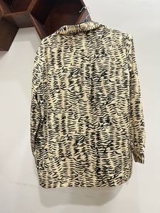 Animal Print Button-Down Shirt