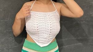 White Crochet Halter Top