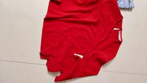 Red Long Sleeve Top