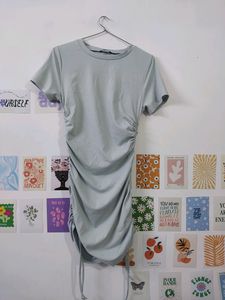 Shein Grayish Blue Laceup Dress