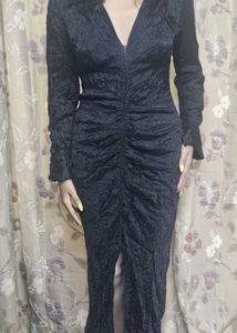 Black Dress With Beads All Over