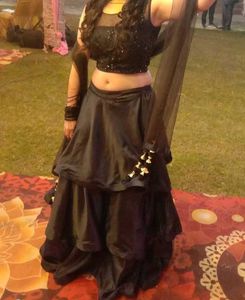 Navy Blue Lengha Choli Set