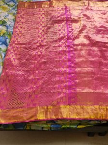 Beautiful Pink Bridal Kanchipuram Saree