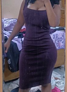 purple bodycon dress