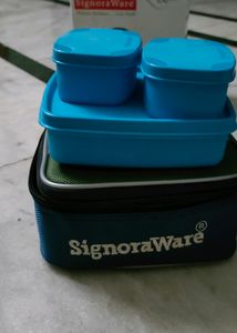 Combo Of Signoware Lunch Box &amp; LOTTO water Bottle
