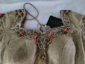 Brown Embroidery Printed Blouse (Women)