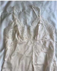 Vintage Satin Slip With Lace Detailing