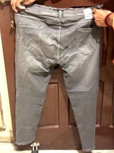 Gray Distressed Jeans