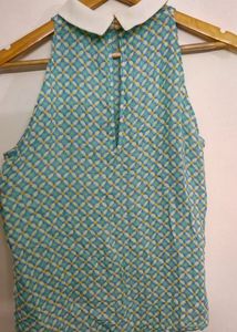 Promod Blue And White Top