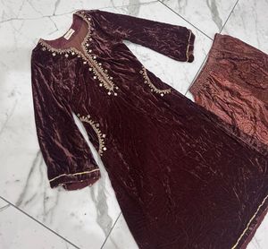 Pakistani Velvety Kurta Set Mall