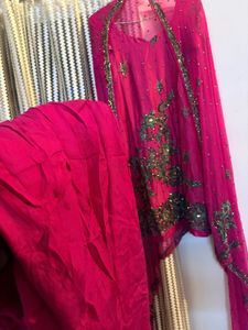 Magenta Embellished suit set