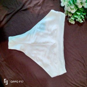 h&amp;m high waisted White Bikini Bottom