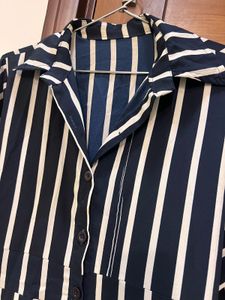 Striped Shirt Dress