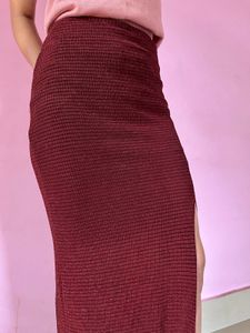 Red Shimmer Skirt