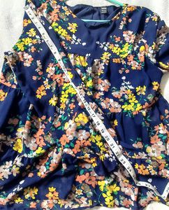 *Flat 50 Off* XXL Dark Blue Floral Top