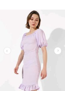 Lilac Puff Sleeve Dress