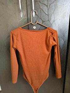 Brown Long Sleeve Bodysuit